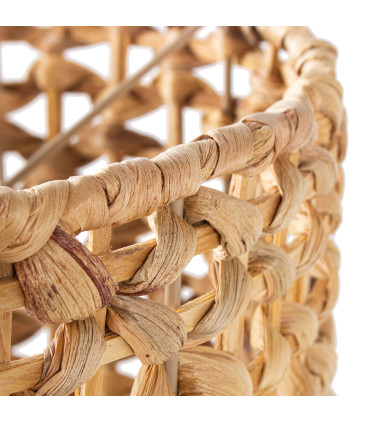 Suspension en métal et osier 31x31x21cm