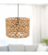 Suspension en métal et osier 31x31x21cm