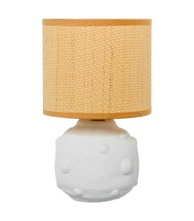 Lampe à poser design en céramique blanche 15x15x25cm