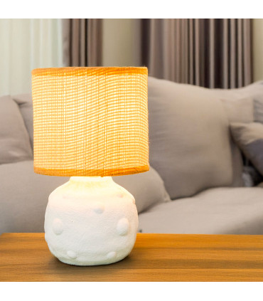 Table Lamp white ceramic 15x15x25cm