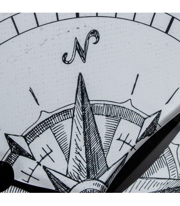 Grande horloge murale métal blanc 63x63x6.5cm