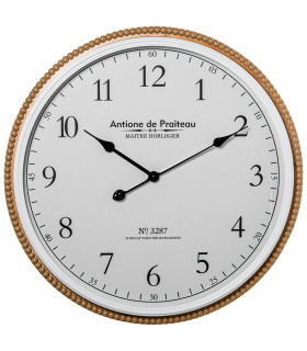 Grande horloge murale bois 65x65x6.5cm