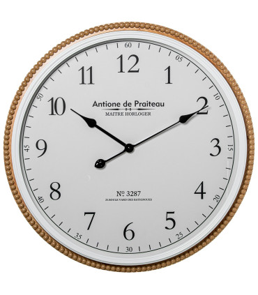 Grande horloge murale bois 65x65x6.5cm