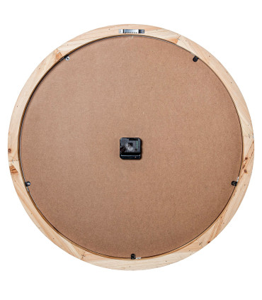 Grande horloge murale bois 65x65x6.5cm
