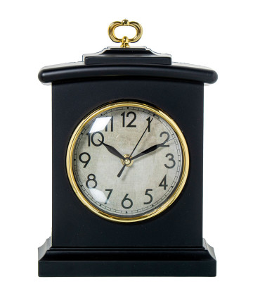 Horloge à poser acrylique noir et doré 20x7x28.5cm