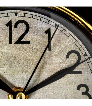 Table Clock black and gold 20x7x28.5cm