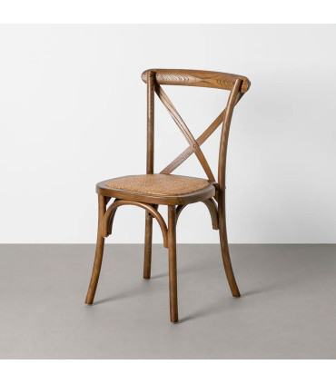 Chaise bistrot en bois d'orme 50x44.5x89cm
