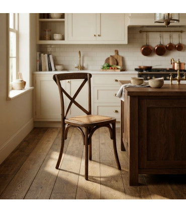 Chair Vintage wood elm 50x44.5x89cm