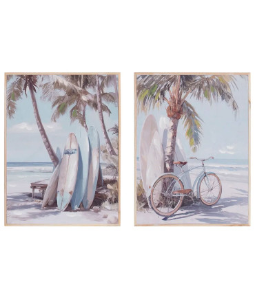Set of 2 paintings surf 30x2x40cm