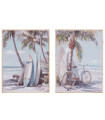 Set of 2 paintings surf 30x2x40cm