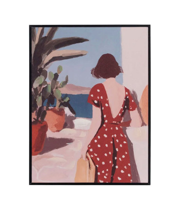 Set de 2 tableaux peinture femmes 30x2x40cm