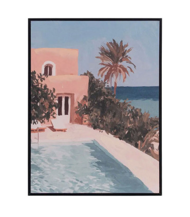 Set of 2 paintings swimming pool 30x2x40cm