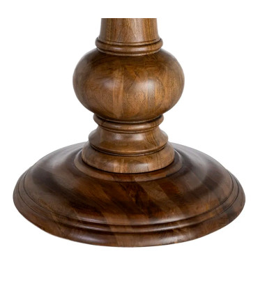Table à manger classique ronde bois de manguier 120x120x77cm