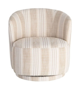 Beige rotating armchair 75x74x65cm