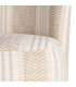 Fauteuil design pivotant en tissu tweed beige 75x74x65cm