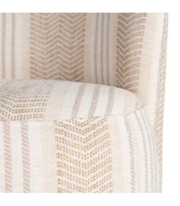 Beige rotating armchair 75x74x65cm