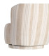 Fauteuil design pivotant en tissu tweed beige 75x74x65cm