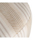 Fauteuil design pivotant en tissu tweed beige 75x74x65cm