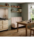 Banc d'hôtellerie velours beige 120x62x90cm