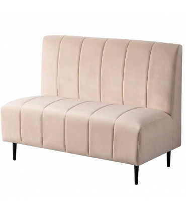 Banc d'hôtellerie velours beige 120x62x90cm