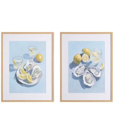 Set of 2 paintings swimming pool 30x2x40cm