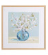 Set de 2 tableaux peints à la main fleurs 60x3x60cm