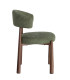 Chaise design tissu vert et métal effet bois 56x54x81cm
