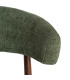 Chair design green tissue and wood effect metal 56x54x81cm