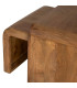 Set de 2 tables basses design en bois de manguier 120x55x40cm