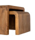 Set de 2 tables basses design en bois de manguier 120x55x40cm