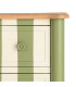 Petite Commode classique 2 tiroirs bois beige et vert 80x45x60cm