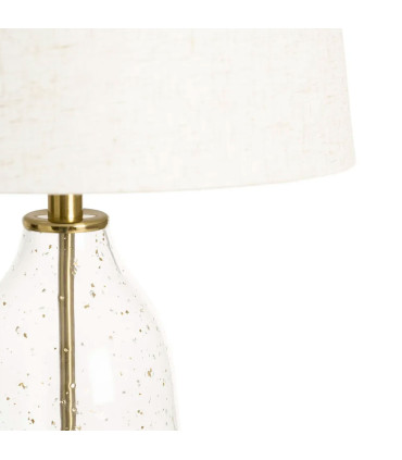Lampe à poser métal doré et verre 33x33x59cm
