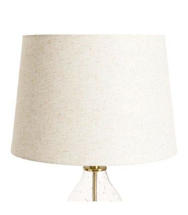 Lampe à poser métal doré et verre 33x33x59cm