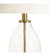 Lampe à poser métal doré et verre 33x33x59cm
