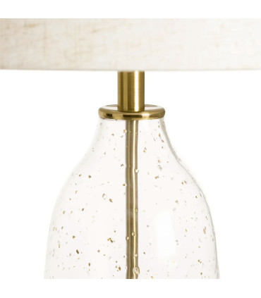 Table Lamp gold metal and glass 33x33x59cm