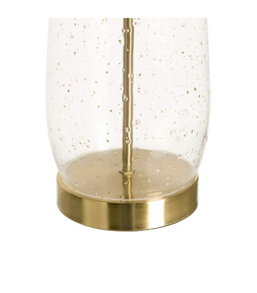 Lampe à poser métal doré et verre 33x33x59cm
