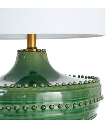 Table Lamp gold metal and glass 33x33x59cm