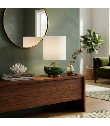 Table Lamp gold metal and glass 33x33x59cm
