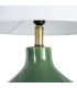 Table Lamp green ceramic and white lampshade 35.5x35.5x68cm