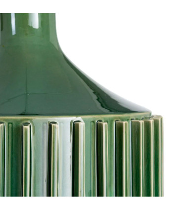 Table Lamp green ceramic and white lampshade 35.5x35.5x68cm