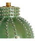 Lampe à poser en céramique verte et abat-jour lin blanc 35x35x69cm