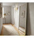 Grand miroir rectangulaire en bois blanc cassé 80x3x180cm