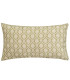 Coussin classique rectangulaire vert et beige 50x30cm