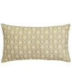 Coussin classique rectangulaire vert et beige 50x30cm
