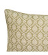 Coussin classique rectangulaire vert et beige 50x30cm