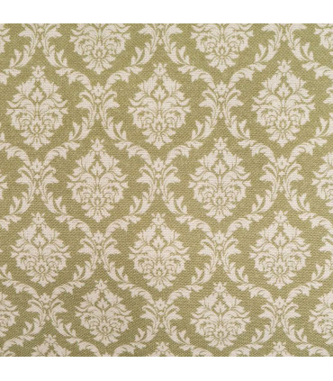 Coussin classique rectangulaire vert et beige 50x30cm