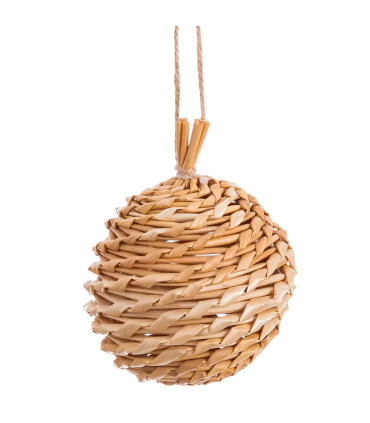 Christmas Ball straw 7.5x7.5x10cm