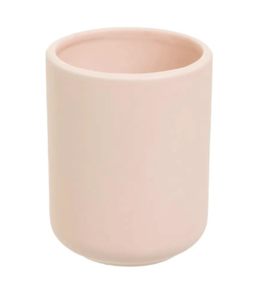 Toothbrush holder pink dolomite 7x7x10cm
