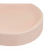 Round pastel pink dolomite soap dish – 10 × 10 × 2.5 cm