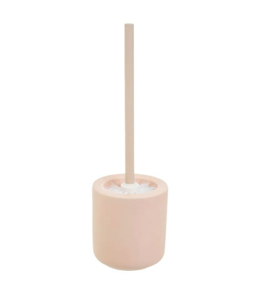 Brosse WC en dolomite rose pastel 11x11x38cm